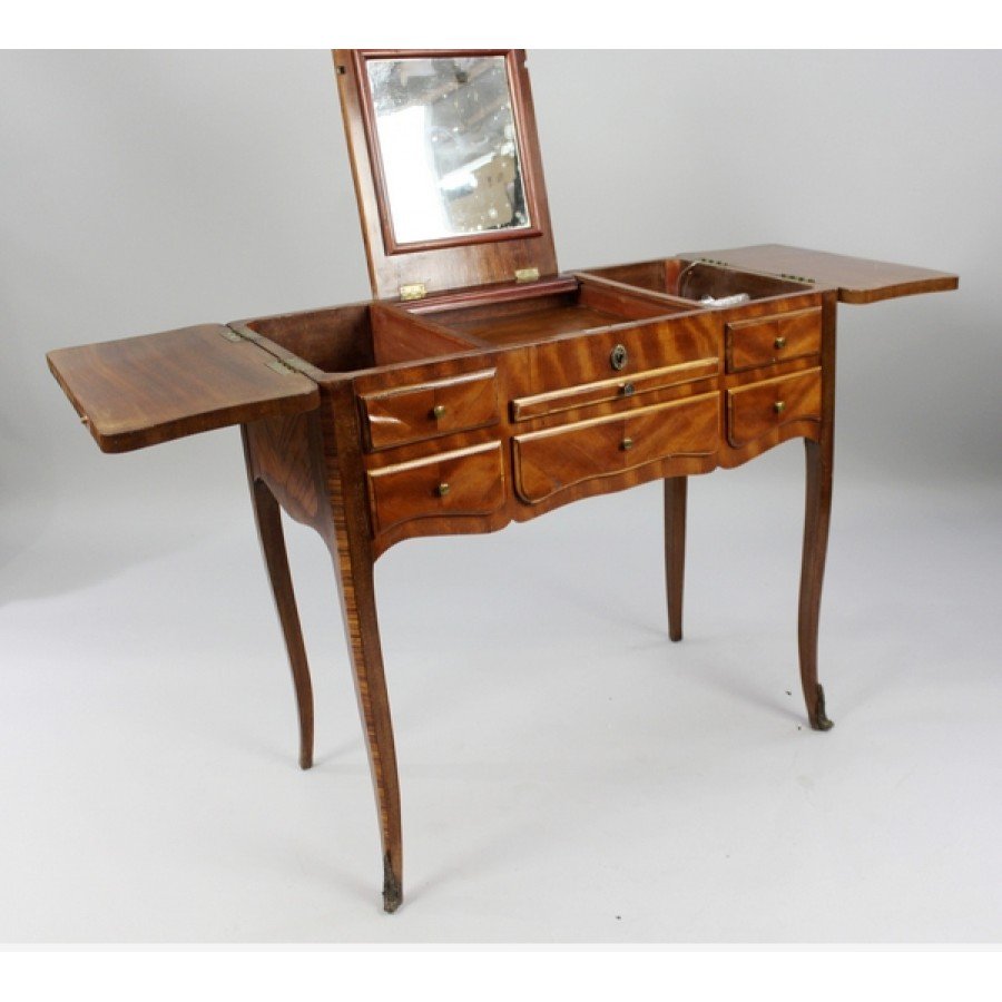 20th c. Inlaid Vanity Desk